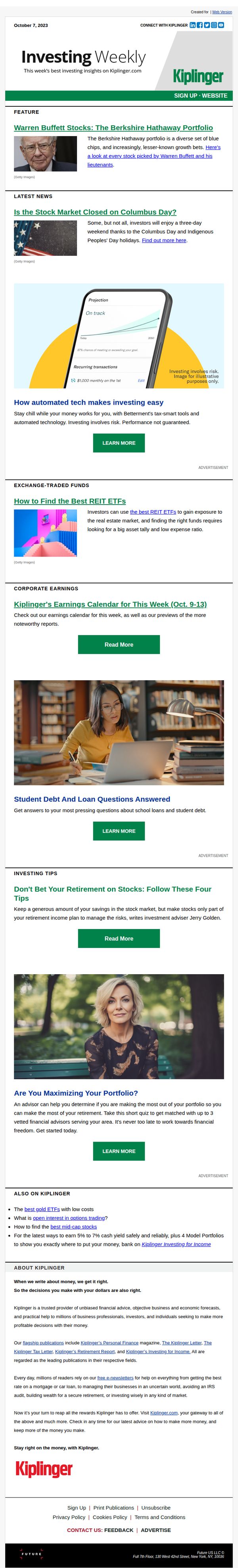 6. How to Find the Best REIT ETFs, Is the Stock Market Open on Columbus Day?, Every Warren Buffett Stock