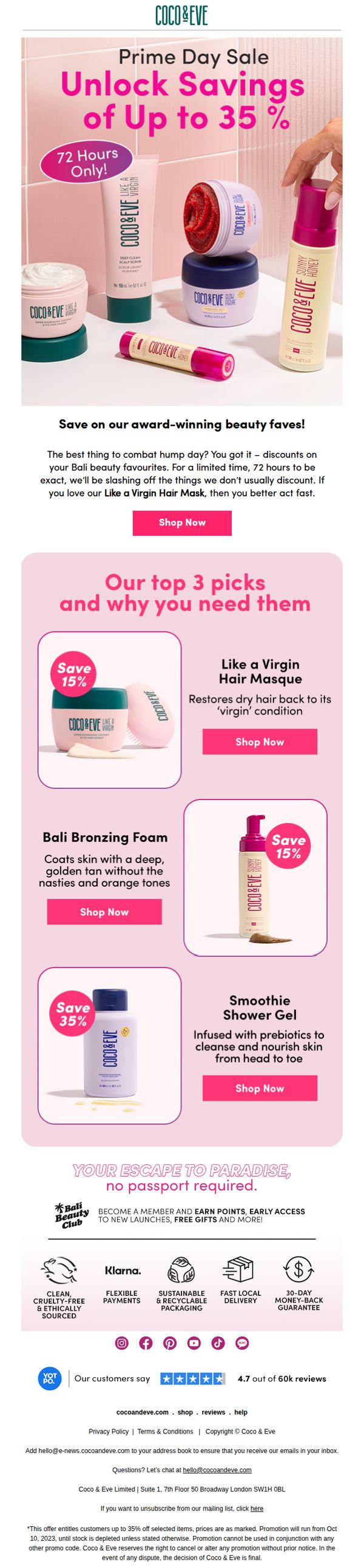 6. Coco & Eve: PRIME DAY OFFER: Up to 35% off our beauty icons