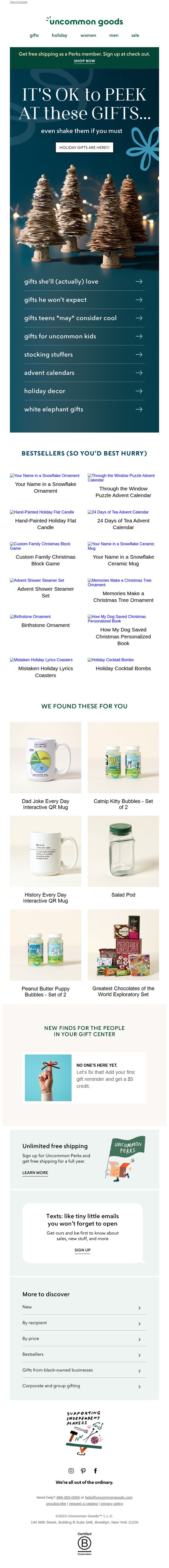 uncommon goods