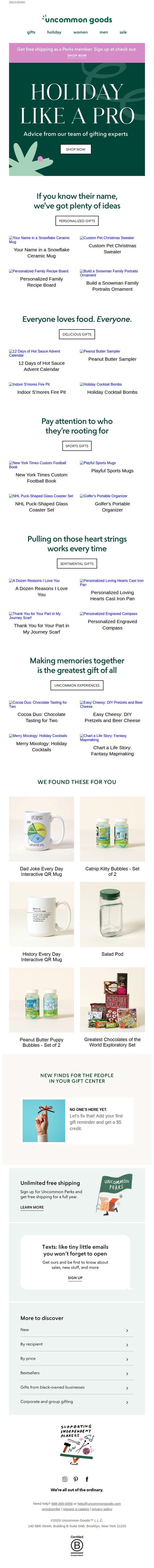 uncommon goods