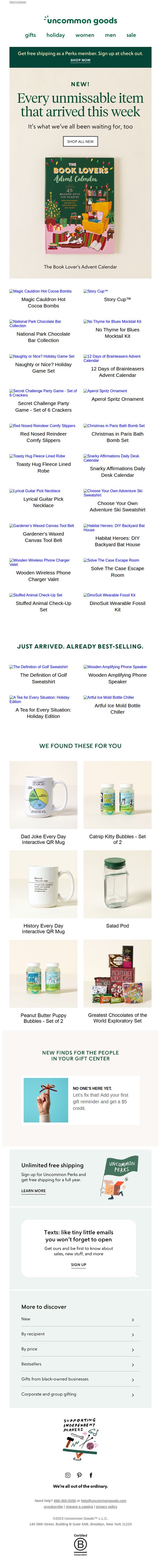 uncommon goods