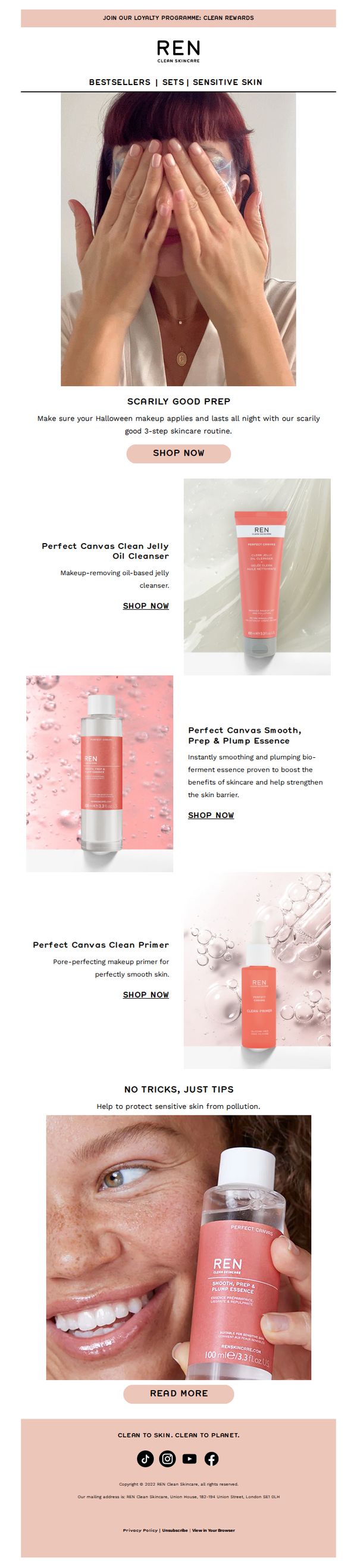 10. Ren Skincare: Perfect your Halloween skin prep  🎃