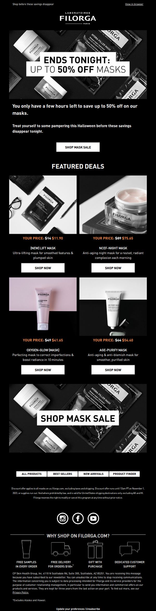 9. ENDS TONIGHT: Up to 50% Off Masks