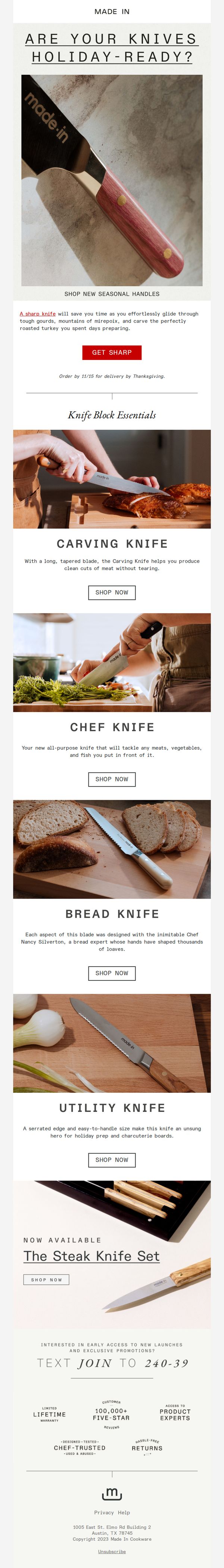 10. Dull Knives Won’t Cut It