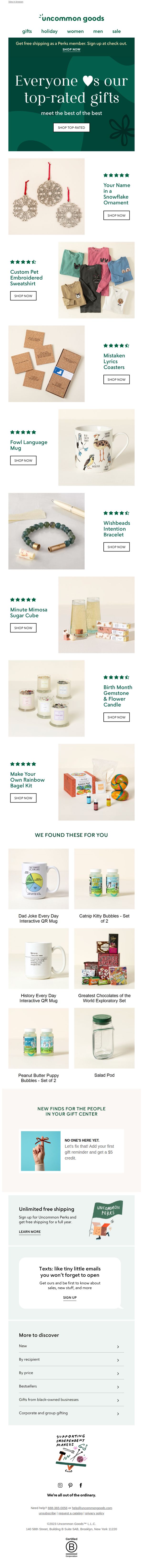 6. We think you'll like what's in this email