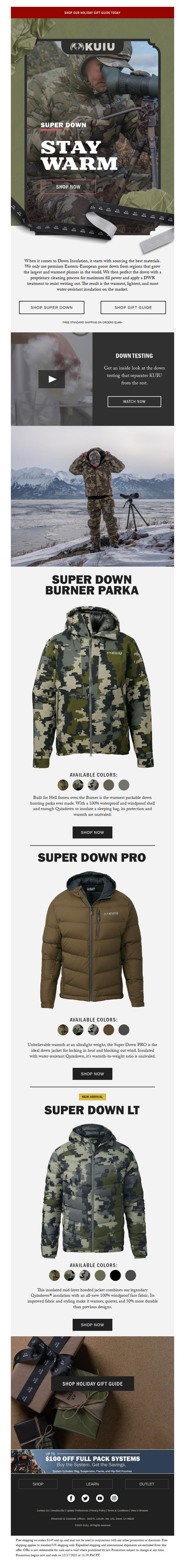 8. Kuiu: Stay Warm With Super Down Quixdown® Technology