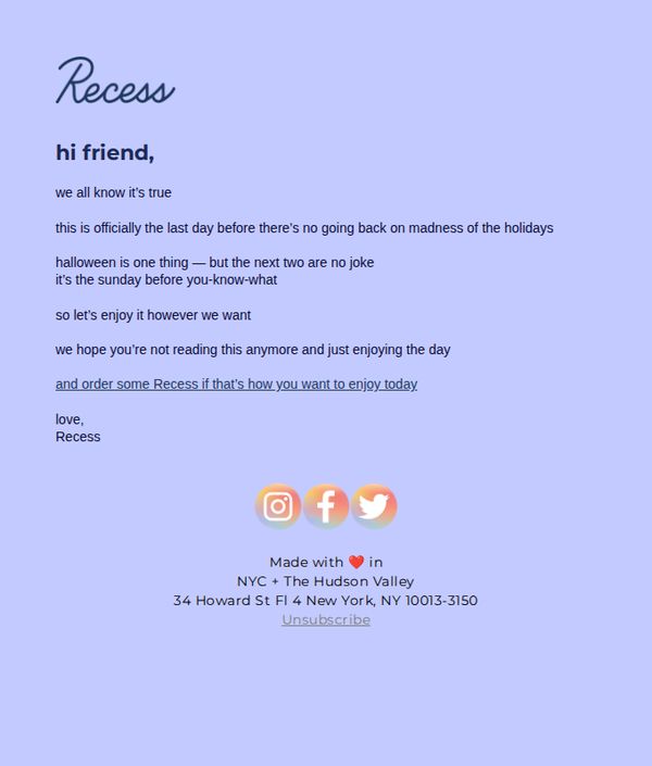 Recess