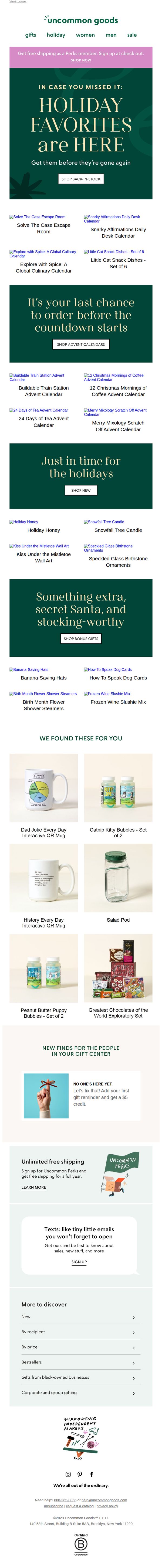 uncommon goods