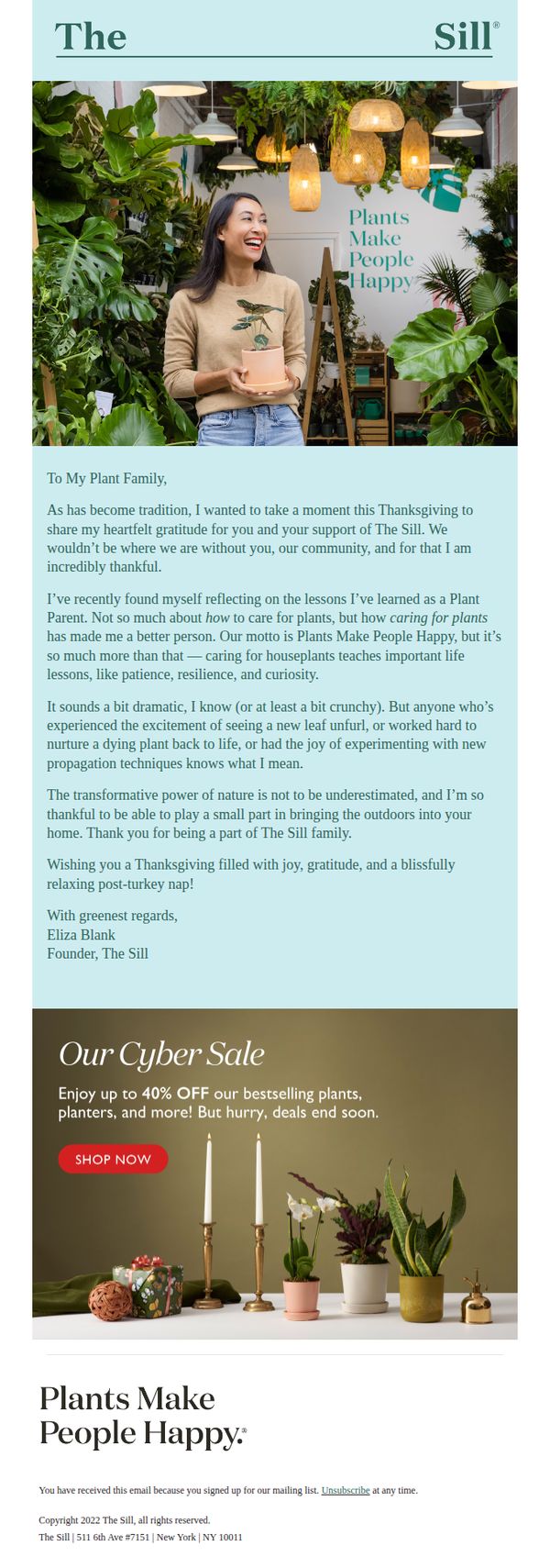 9. A Letter From Our Founder 💚