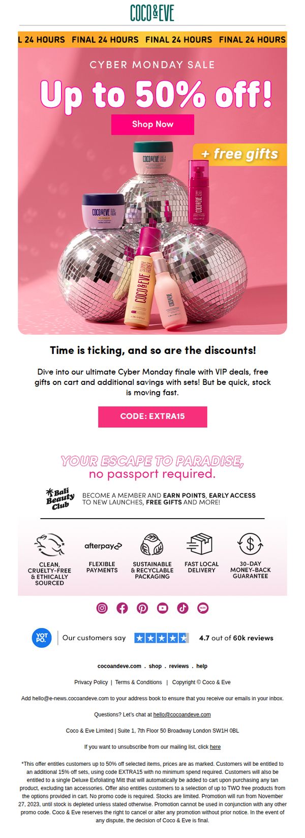10. FINAL CALL: Up to 50% off sitewide