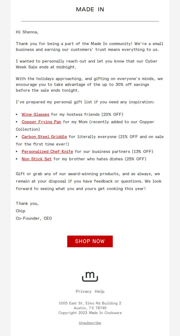 6. Sale shopping inspiration