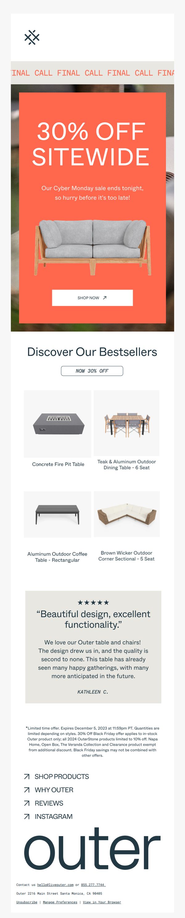 8. Less Than 24 Hours for 30% Off