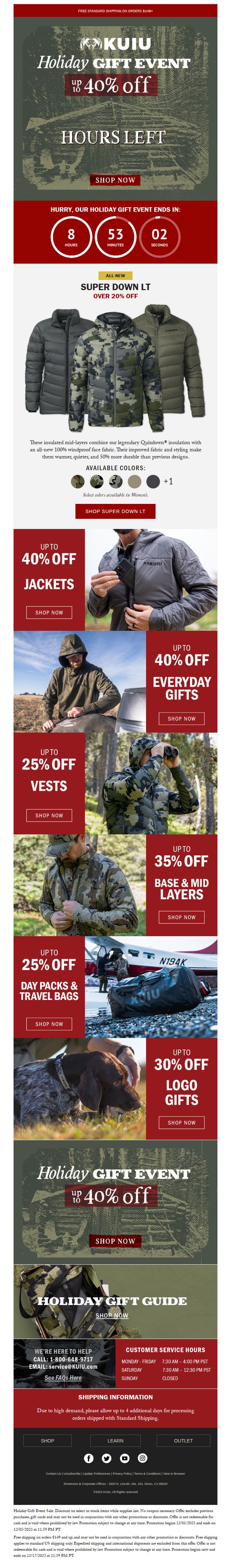7. Kuiu: FINAL HOURS: Our Holiday Gift Event Ends Tonight