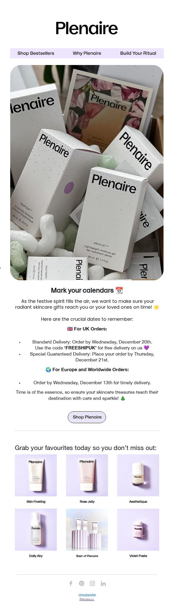 6. Free delivery in time for Christmas! 📮