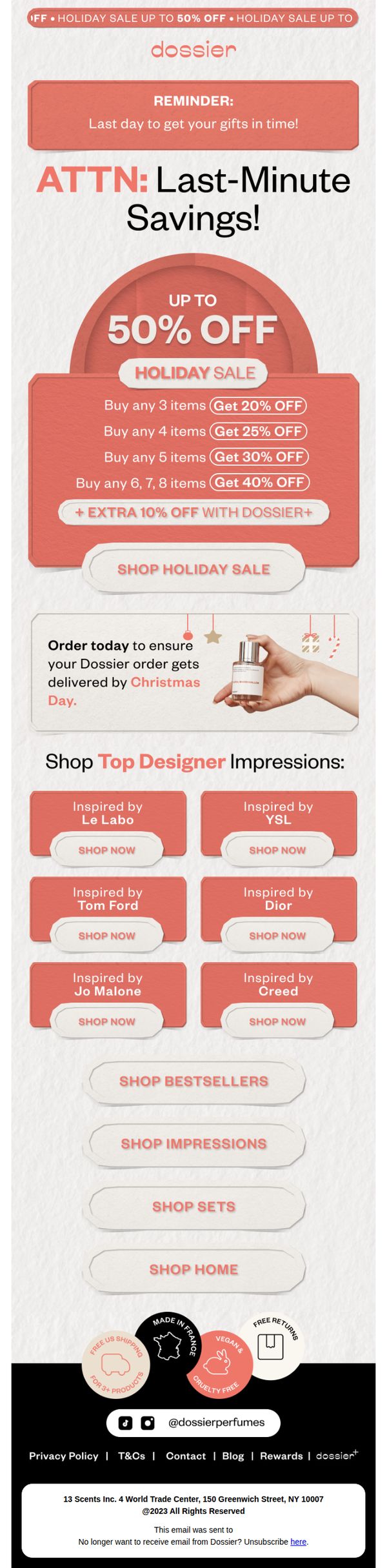 7. LAST DAY for Christmas Delivery!