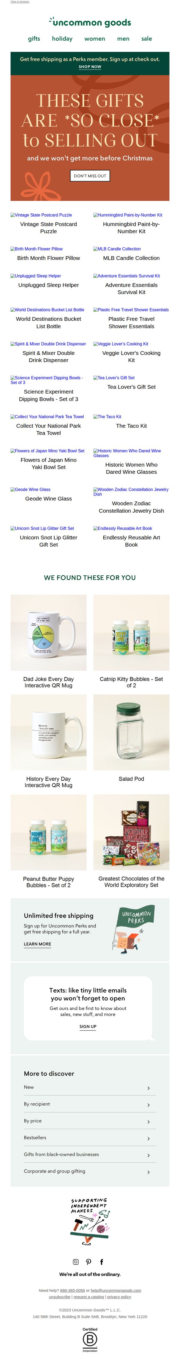 uncommon goods