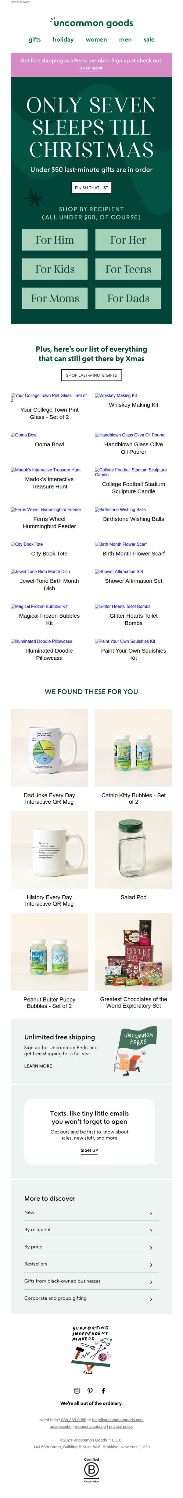 uncommon goods