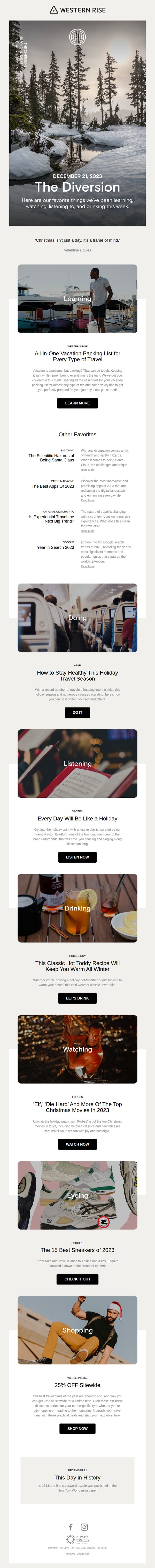 8. December 21, 2023 - Vacation Packing List, Year in Search, and 25% OFF Sitewide