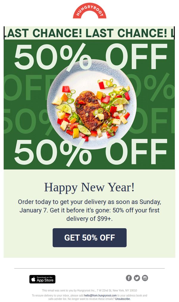 8. Last chance for 50% off!