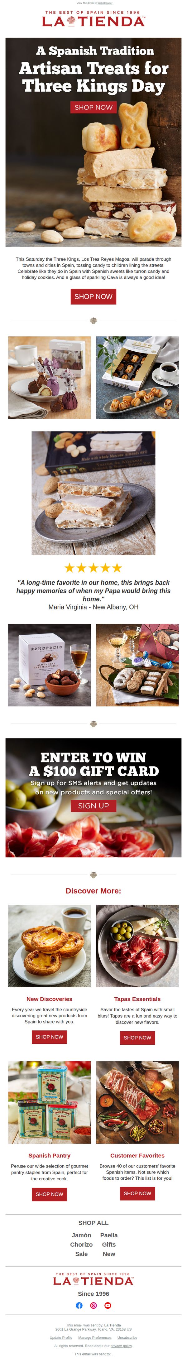 9. La Tienda: Order Spanish Treats for Three Kings Day, This Saturday