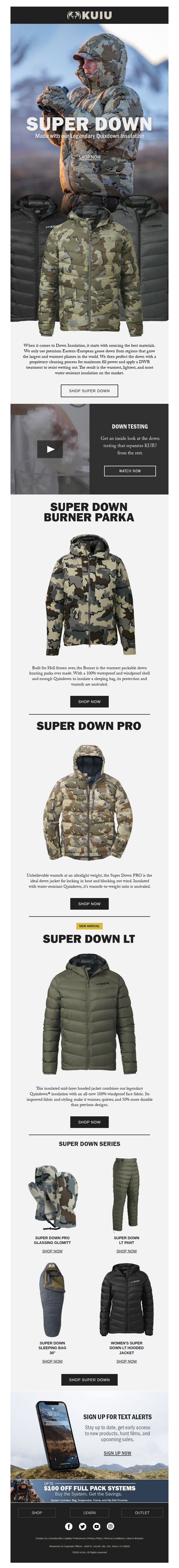 7. Kuiu: Super Down: Do Your Research for Results
