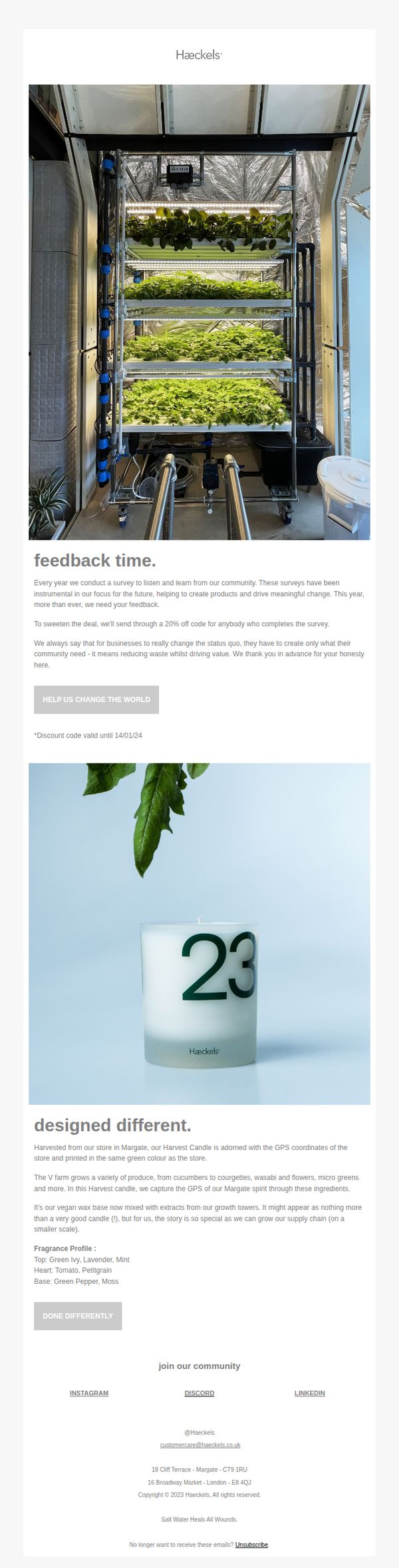 7. Haeckels: We want to hear from you.