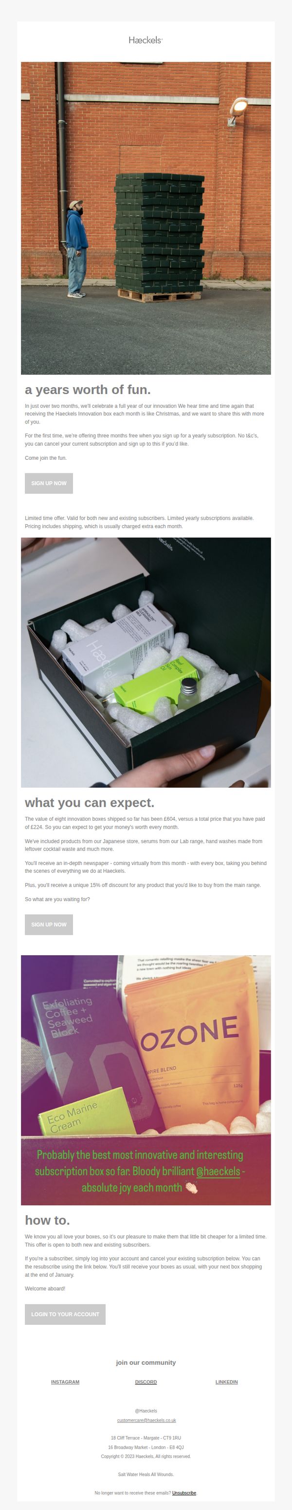 10. A special offer on our innovation subscription.