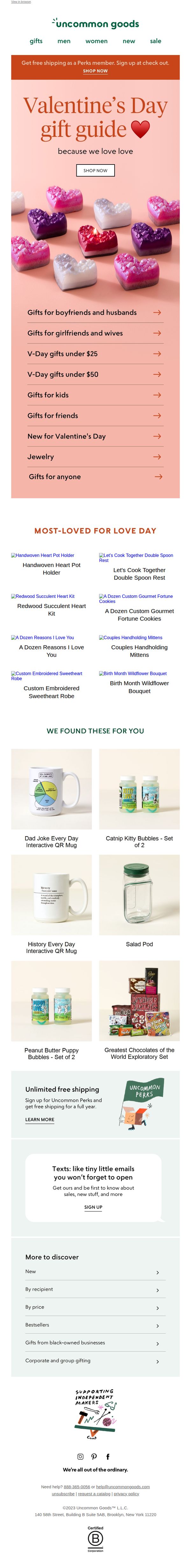 7. uncommon goods: ❤️ It's a Valentine's Day gift guide ❤️
