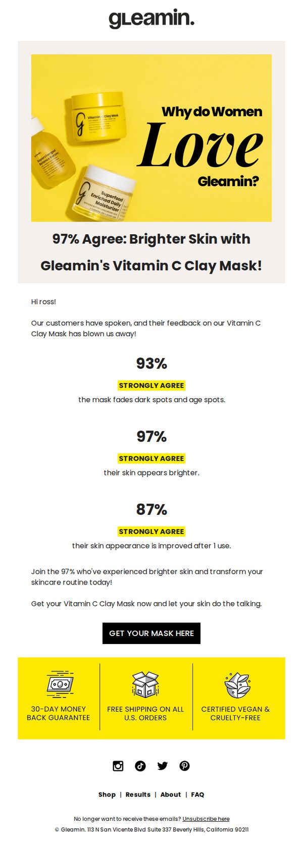 7. Gleamin: See What 93% of Women Agree On 👀