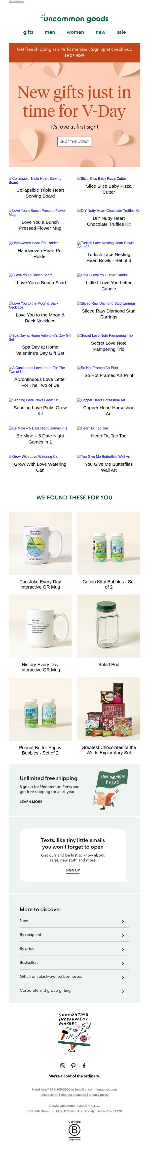 9. We *just* got these V-Day gifts in