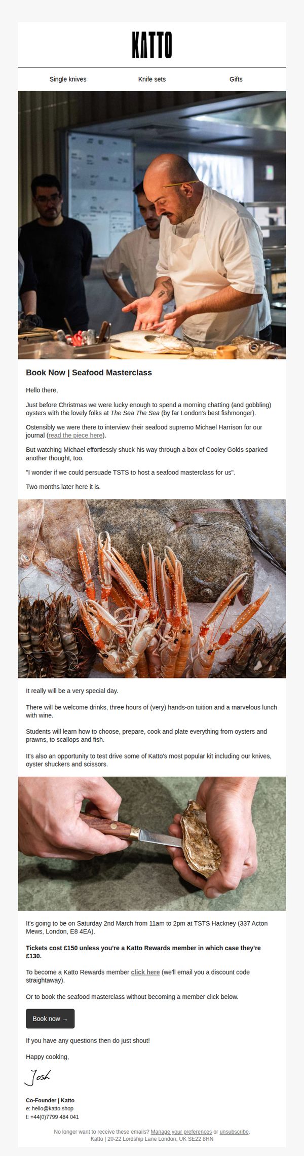 6. Crane Cookware: Book Now | Seafood Masterclass