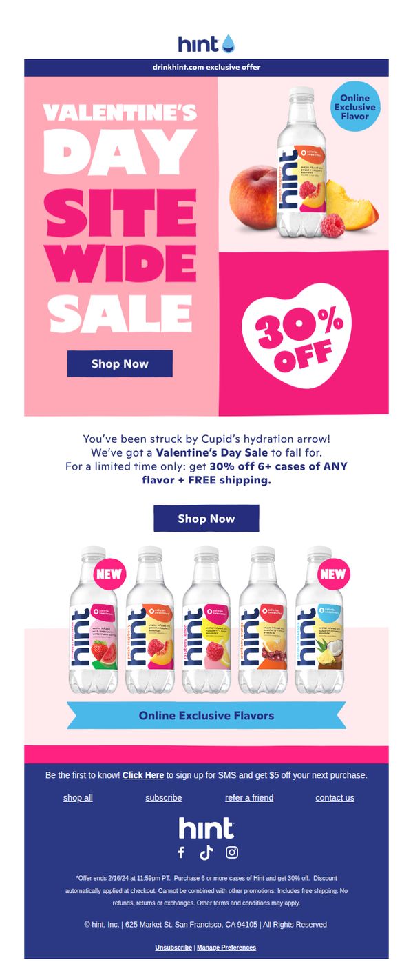 7. Say yes to our sitewide V-Day Sale 💖