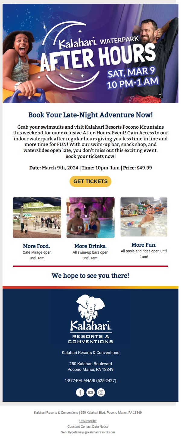 7. Kalahari After-Hours Event