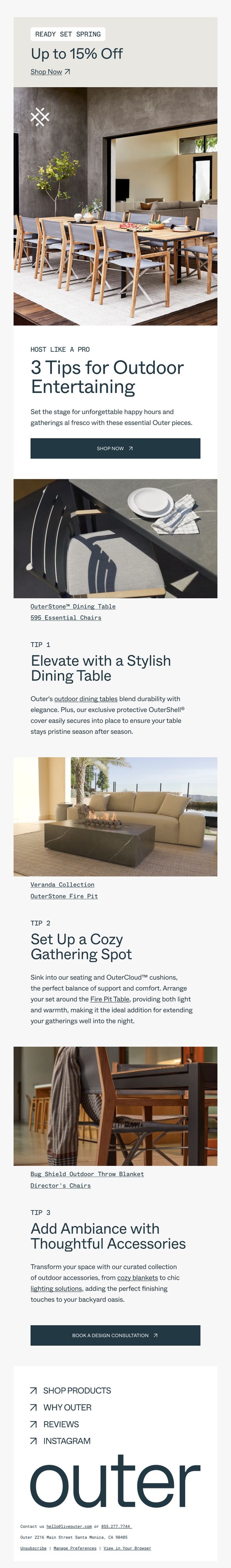10. Outer: For Your Next Outdoor Hosting Event...