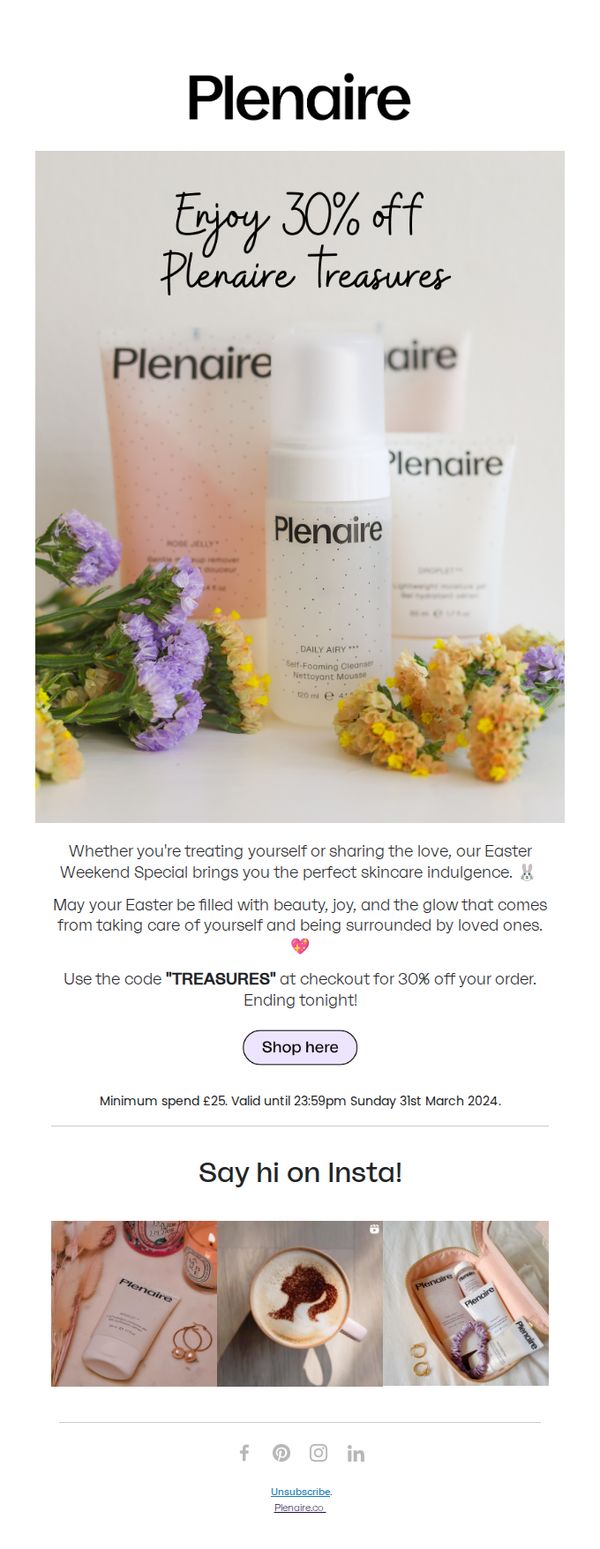 7. Youth To The People: Reminder: Enjoy 30% off Plenaire treasures ✨