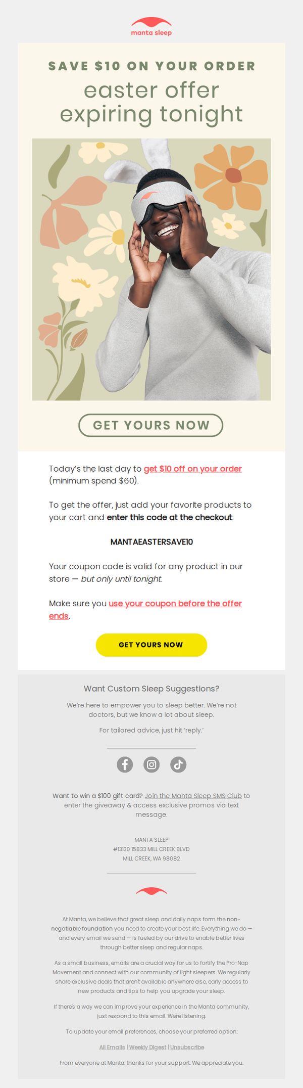 9. [LAST CHANCE] Save 10 bucks on your order