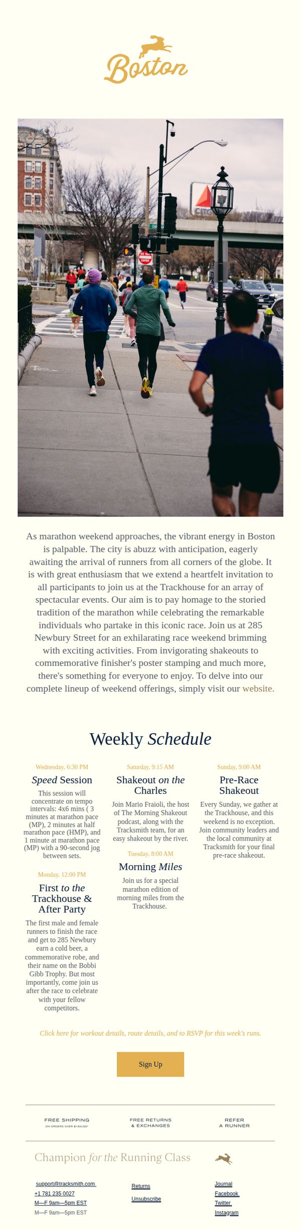10. Tracksmith: This Week at Tracksmith Boston