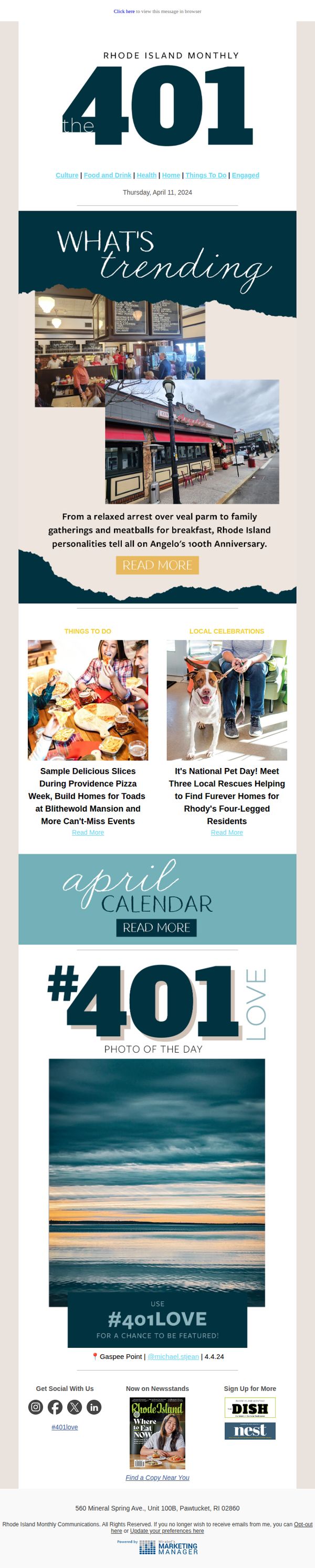 9. Angelo's Regulars Share Their Memories for 100th Anniversary 🍝 | Our Five Can't-Miss Events of the Week 🐸| Celebrate National Pet Day with these Local Rescues 🐕