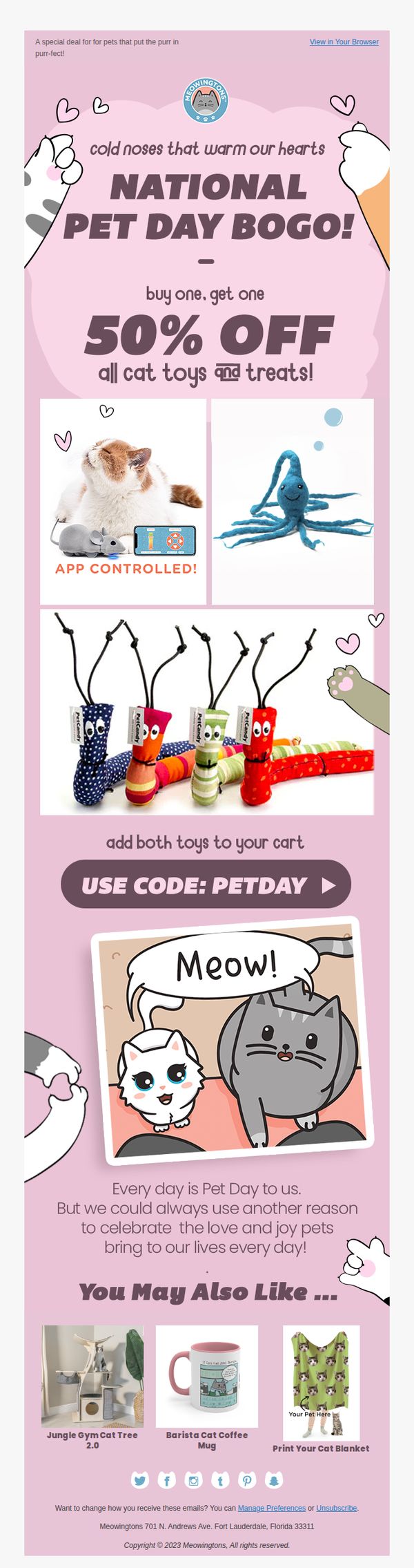 8. It's National Pet Day! 😻 Spoil Your Cat with BOGO Toys!