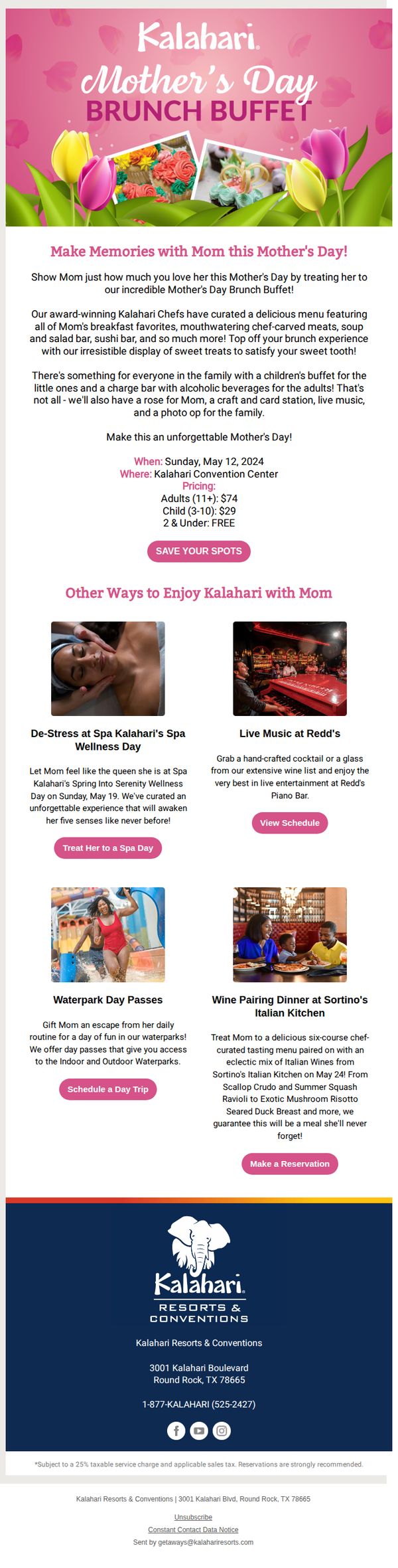 10. Kalahari Resorts: Make Mother's Day EXTRA Special This Year! 🌸