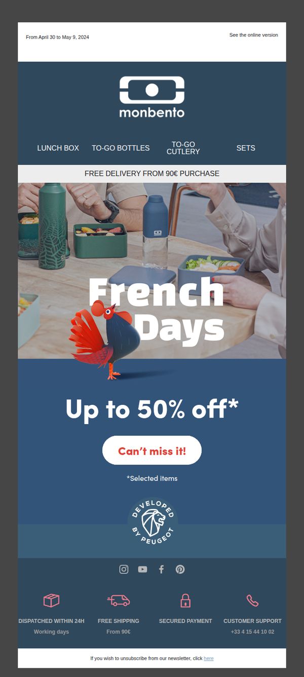 6. FRENCH DAYS: Up to 50% off selected items