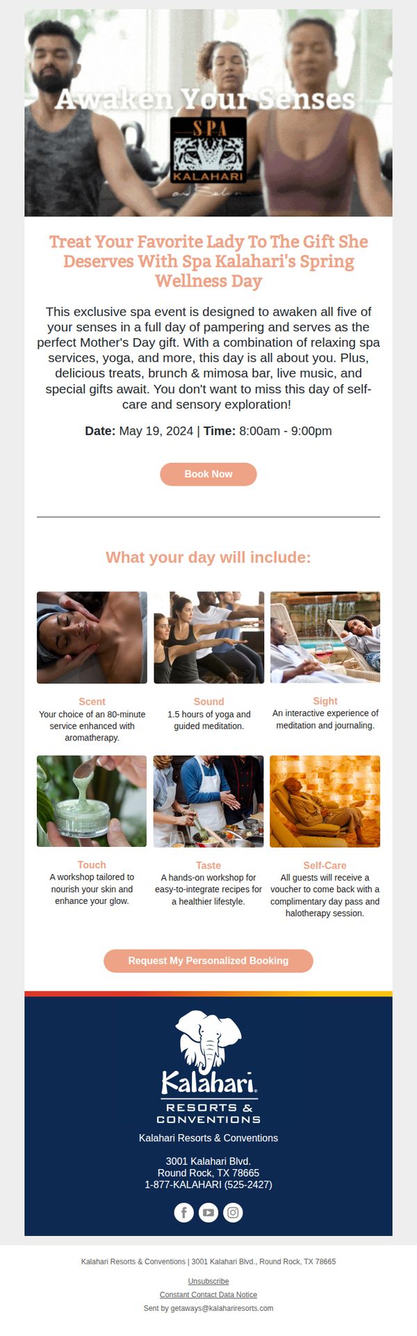 9. Kalahari Resorts: The Perfect Mother's Day Gift: Spring Wellness Retreat 💆‍♀️