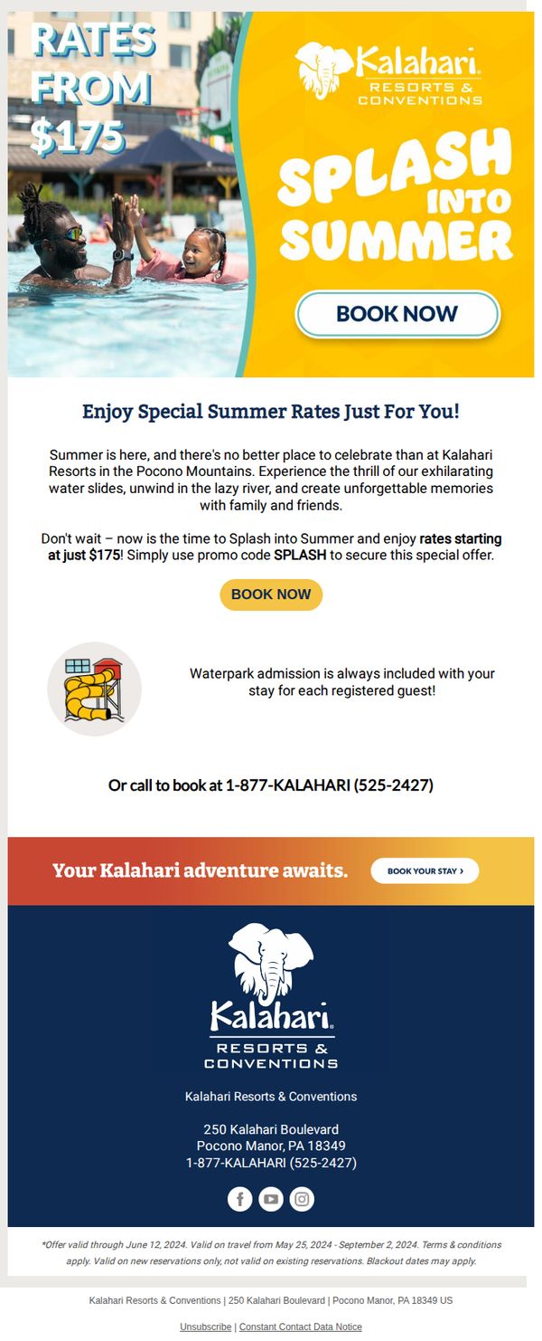 9. Kalahari Resorts: wilderman, Don't Miss Out! Summer Rates Starting at $175! 😎