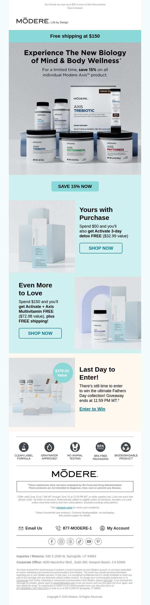 9. Modere: Save 15% on Mind and Body Wellness