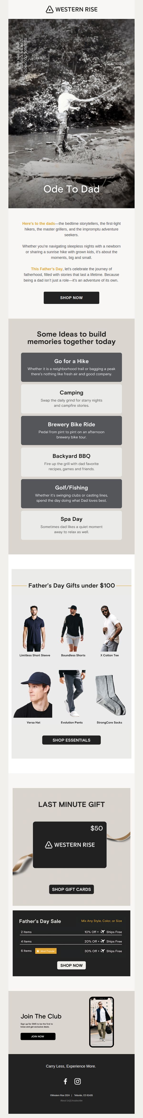 7. Western Rise: Beyond Gifts: Making memories with Dad