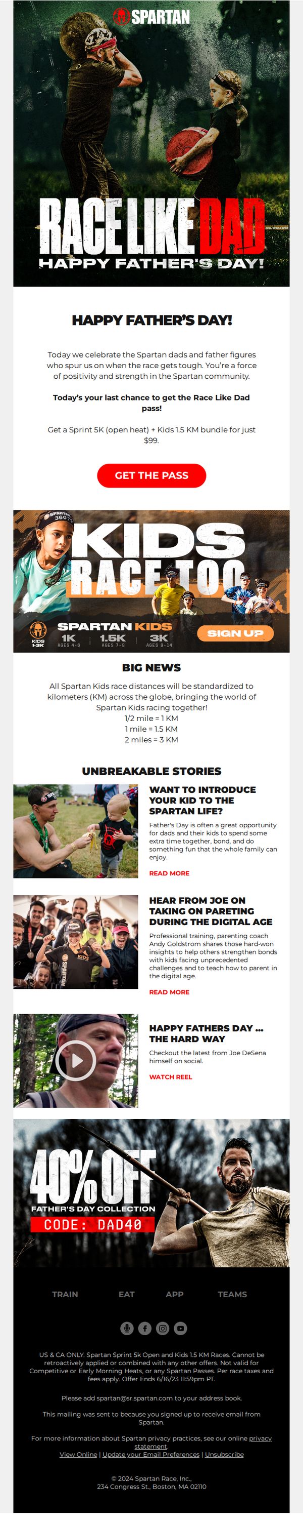 9. Spartan: Hurry! Race Like Dad Pass is Only $99
