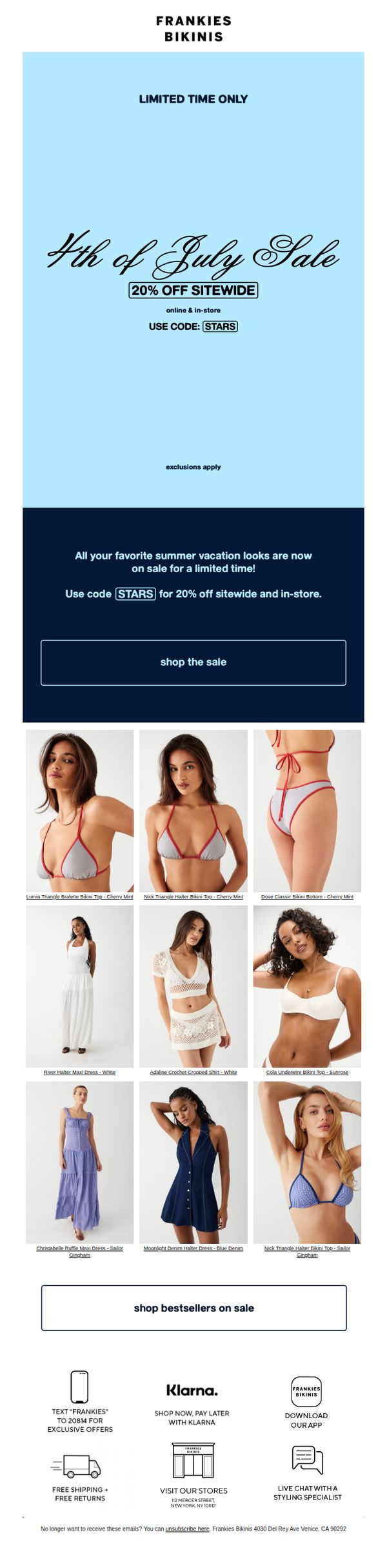 6. 4TH OF JULY SALE STARTS NOW