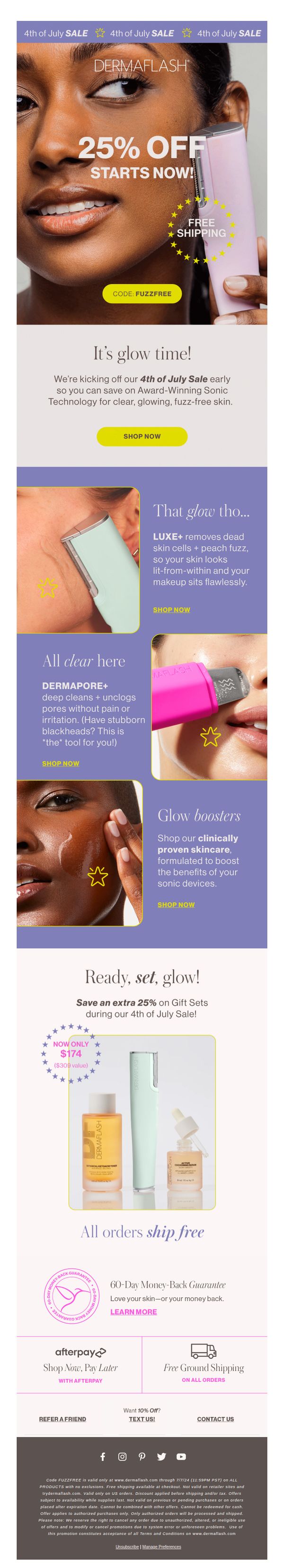 7. Dermaflash: It’s on…save 25% SITEWIDE! 🌟