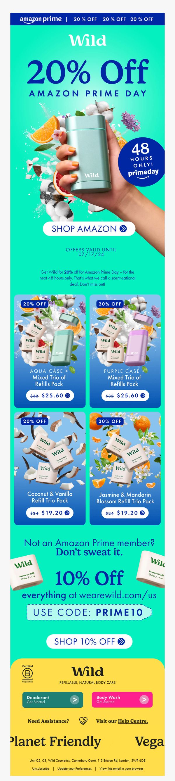 8. 20% off Wild with free next day shipping for Amazon Prime Day!