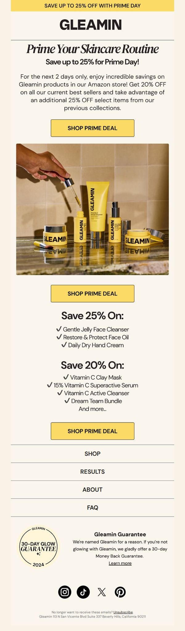 6. Up to 25% OFF for Prime Day
